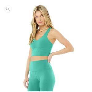 Alo Yoga Airbrush Leggings + Tank Set Teal